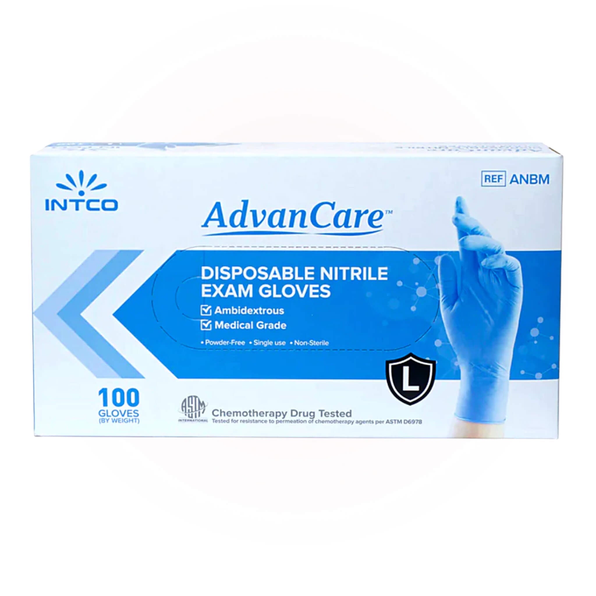 AdvanCare Disposable Powder-Free Nitrile Exam Gloves