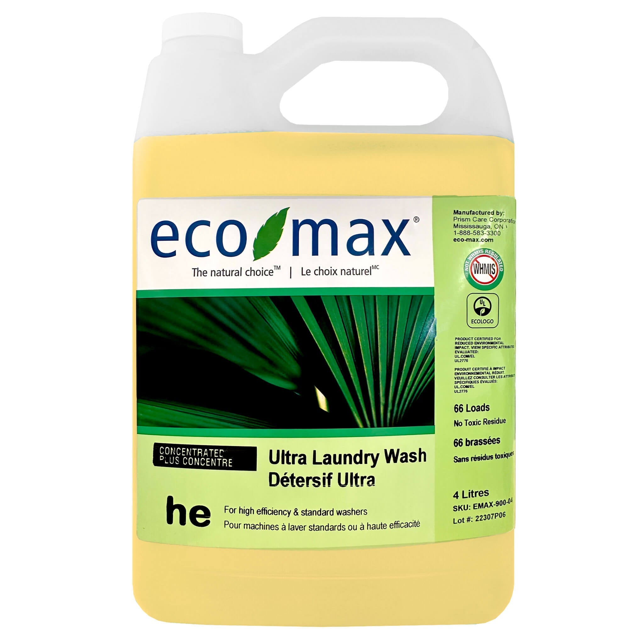 Ecomax Ultra Laundry Wash 4 L bottle with handle