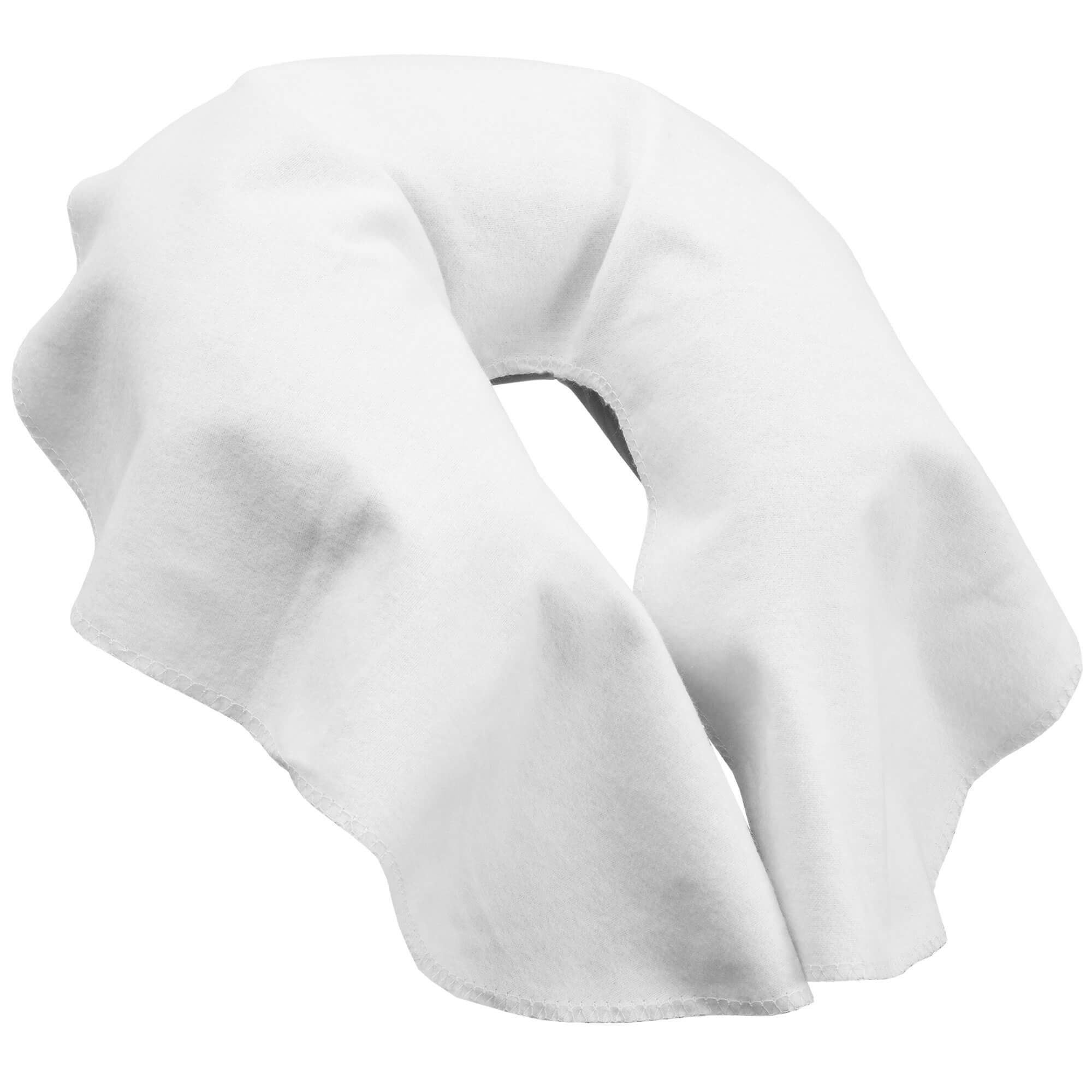 BodyBest Flannel Contour Face Cradle cover draped over crescent pad