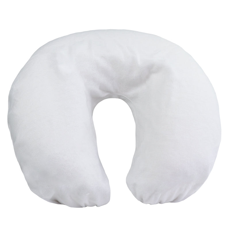 Flannel Seamless Fitted Face Rest Covers front view on crescent pad