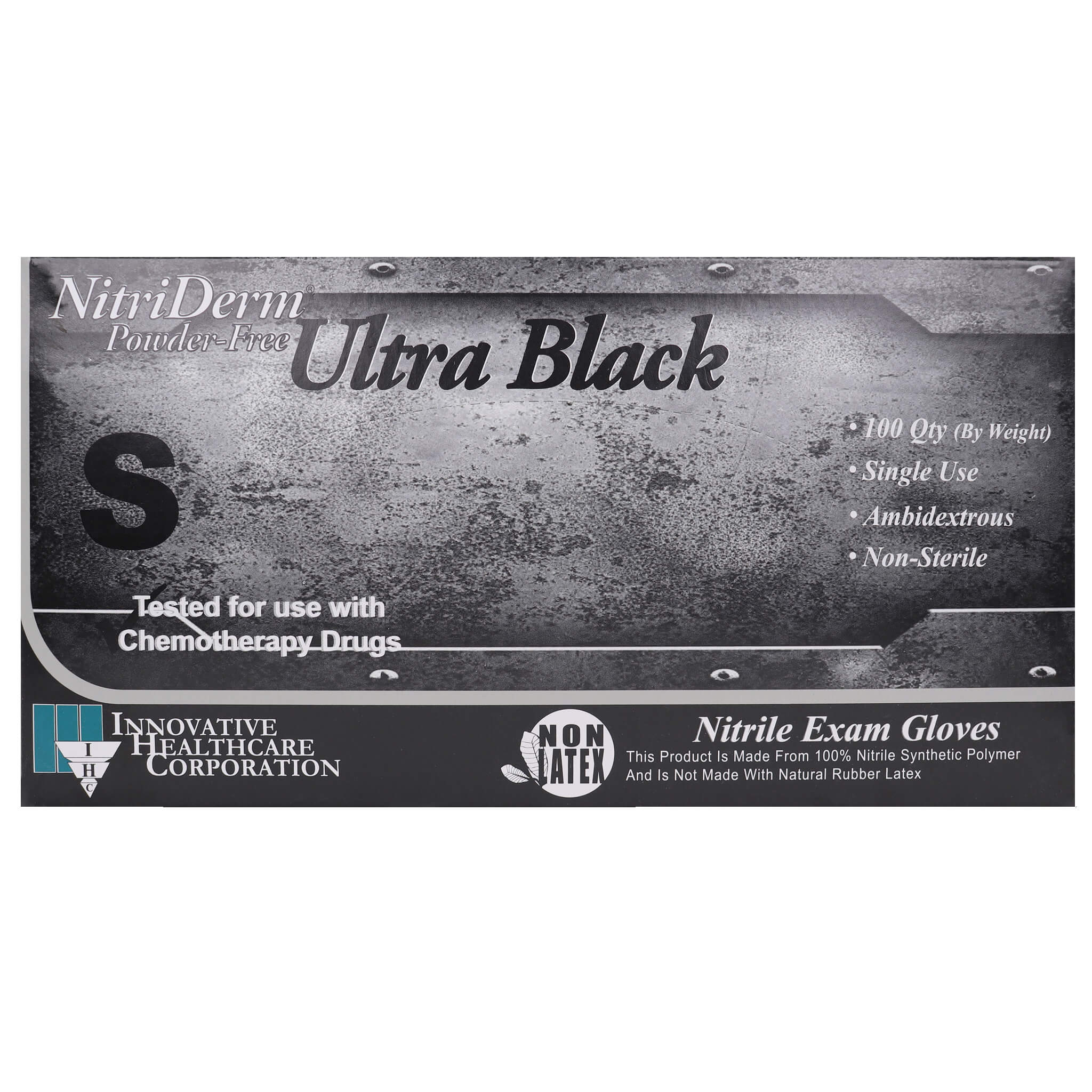 Black Nitrile Powder Free Exam Gloves NitriDerm