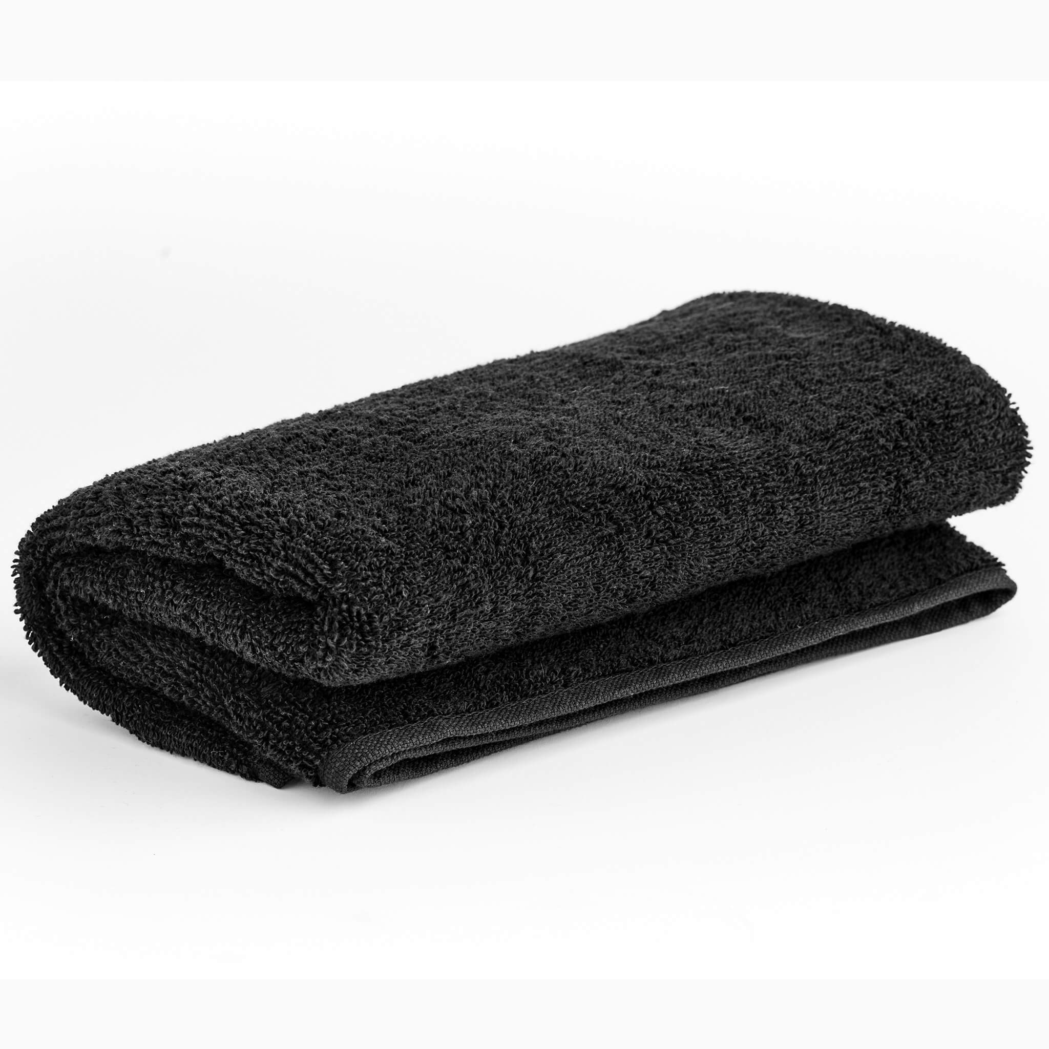 Black Lightweight Plus Face Towels 12x12