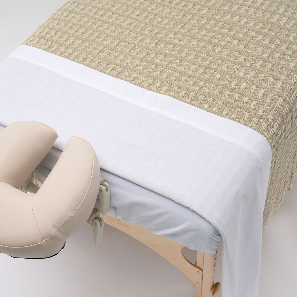 Harmony Cotton Knit Spa Blanket 66x90 sage