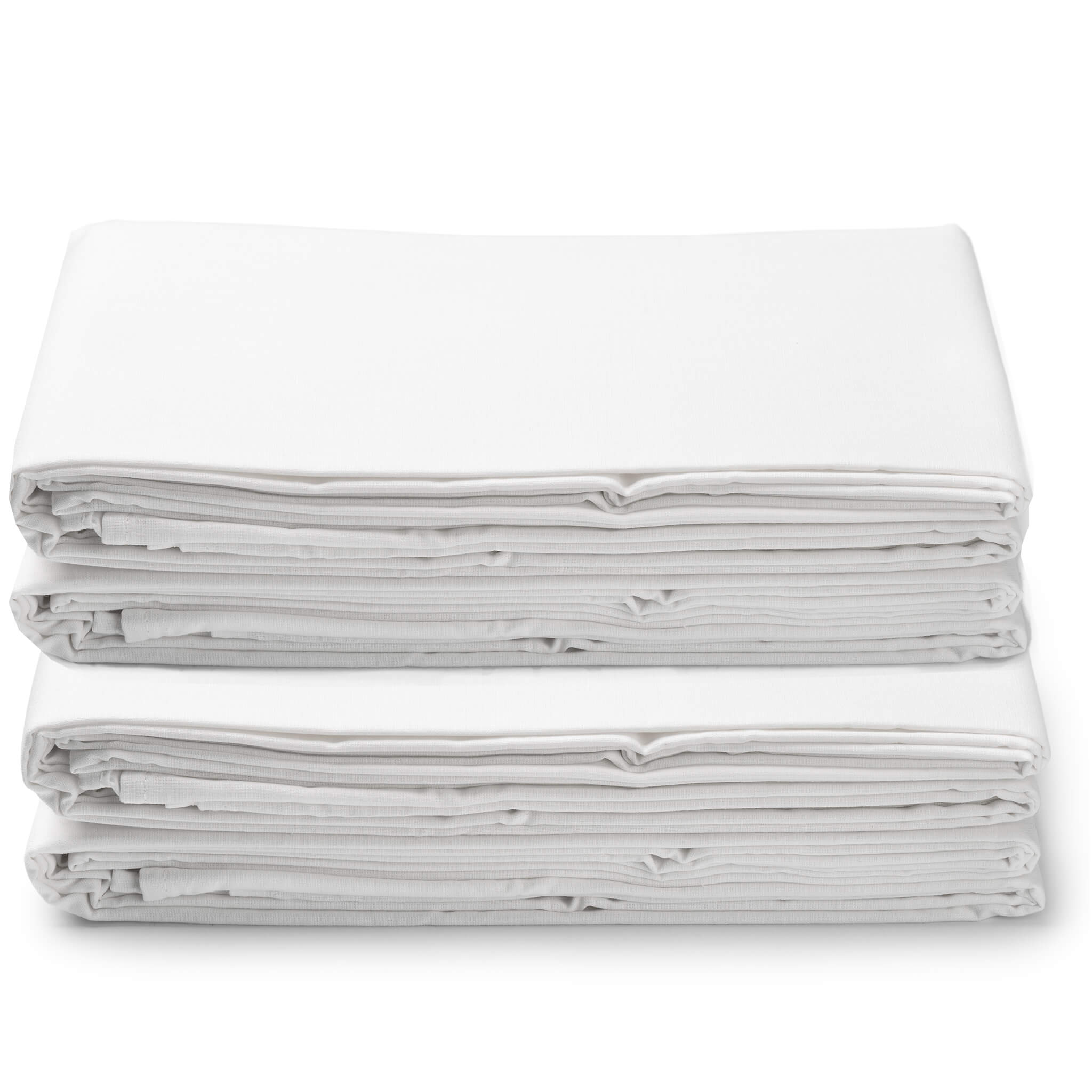 T200 Percale Flat Twin Bed Sheets 72x108 stacked 4