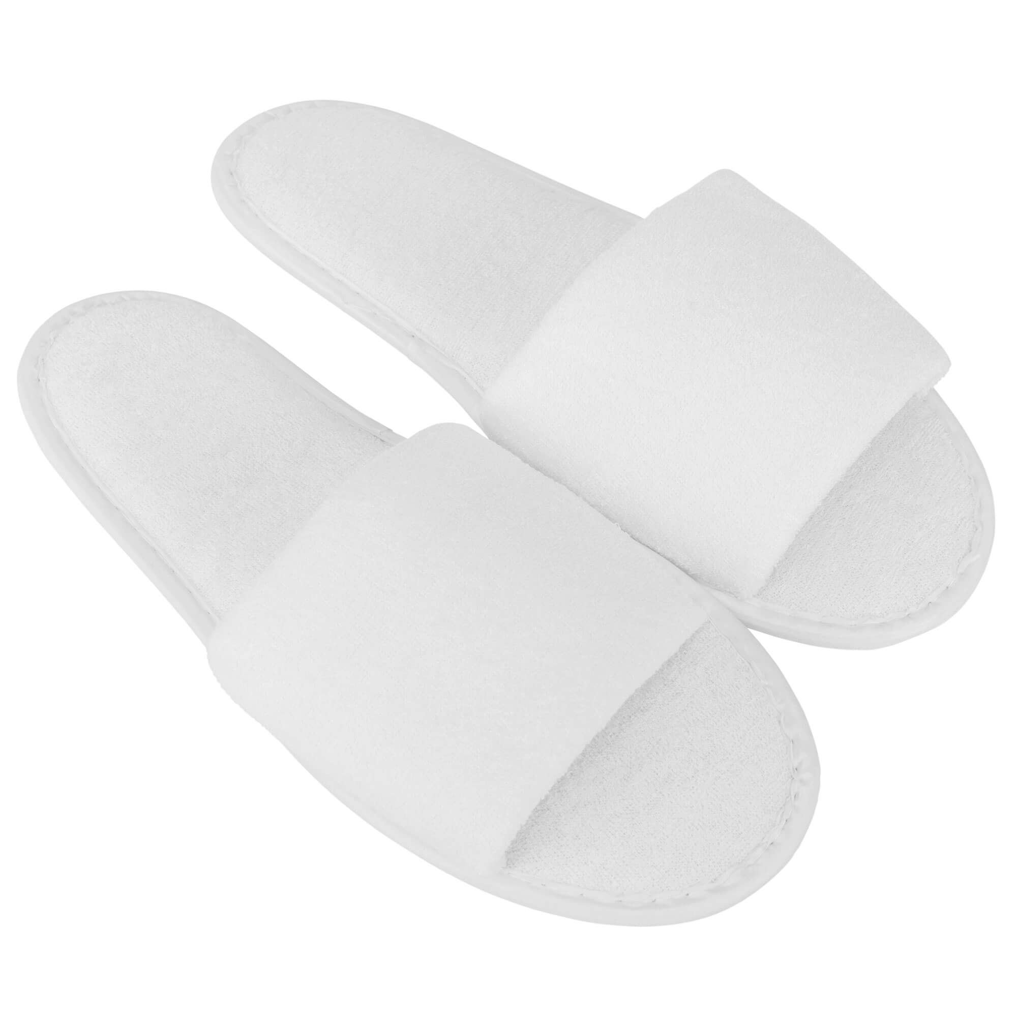 Spa Slippers One Size Anti Slip White from WR Linens