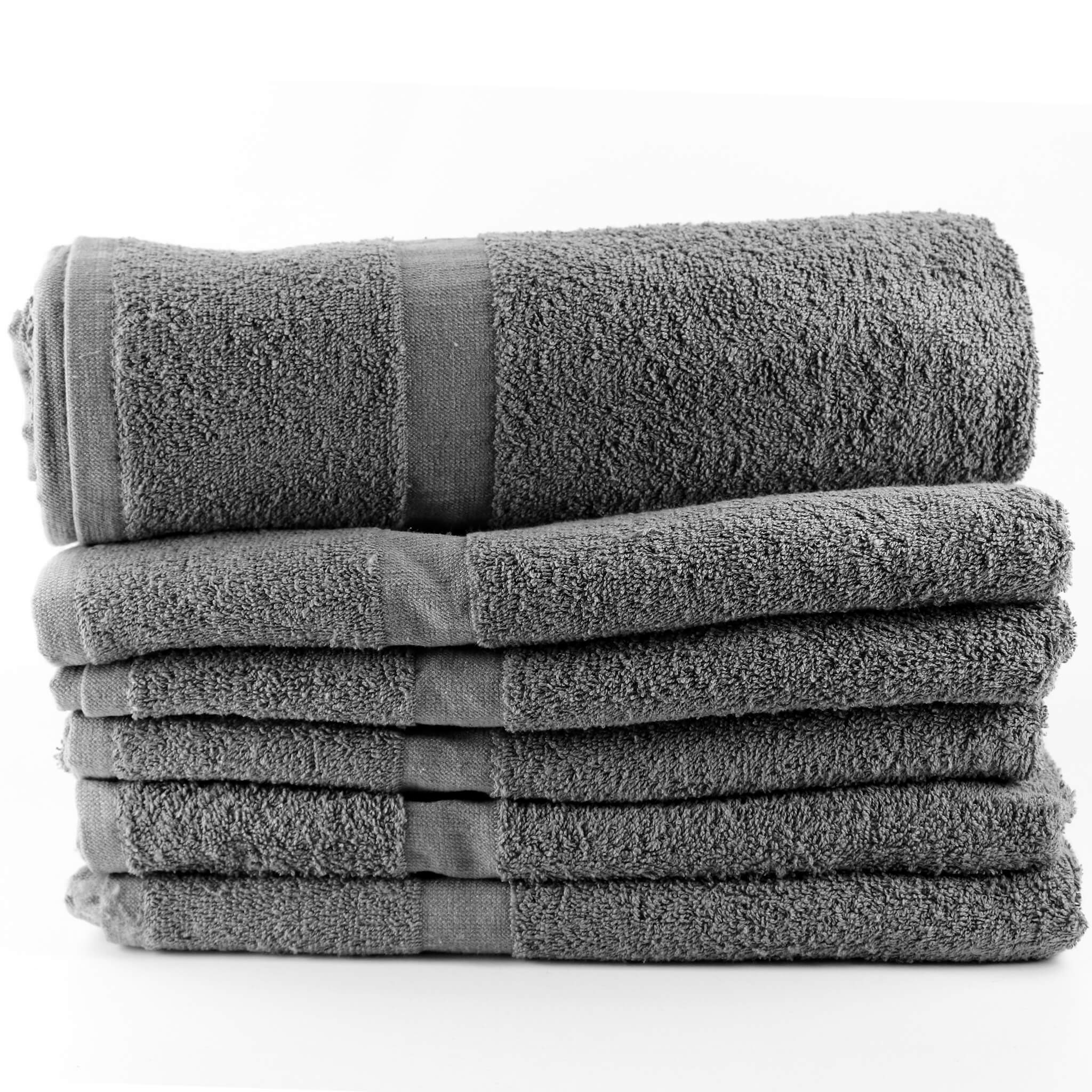 Grey Lightweight Plus Bath Towels 26 x 52