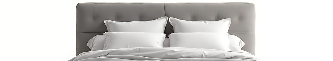 Queen size bed pillows and pillowcases from White Rabbit Linens