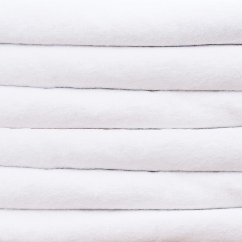 Flannel 180gm Flat Massage Table Sheets 60x100 stacked