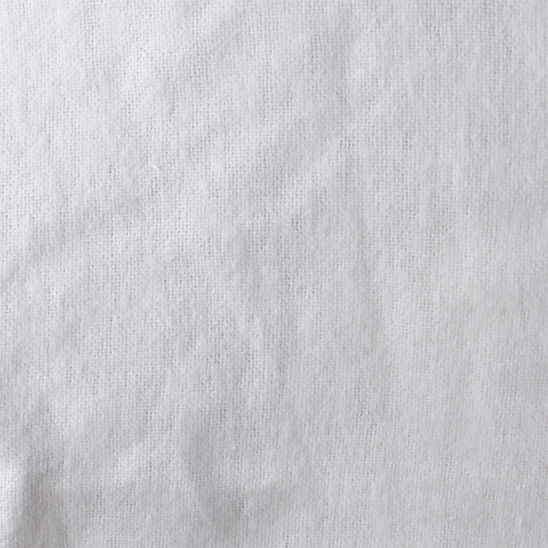 Flannel Face Rest Cover with Sewn-in Drape, White close up