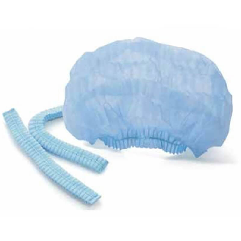 Expandable Disposable Bouffant Cap top of cap / not opened up