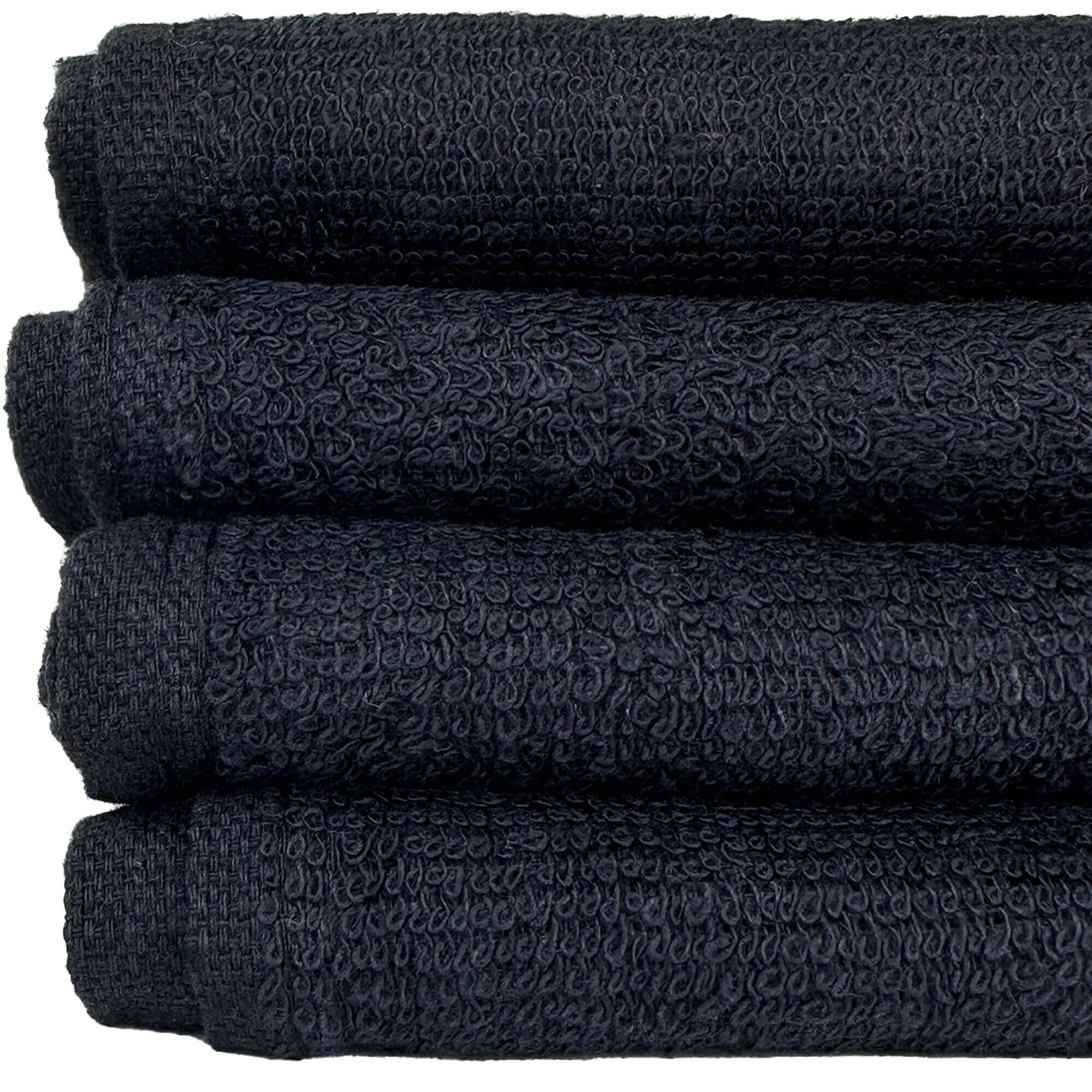 Bleach Resistant Hand Towels 16 x 27 stacked close up showing details of towel