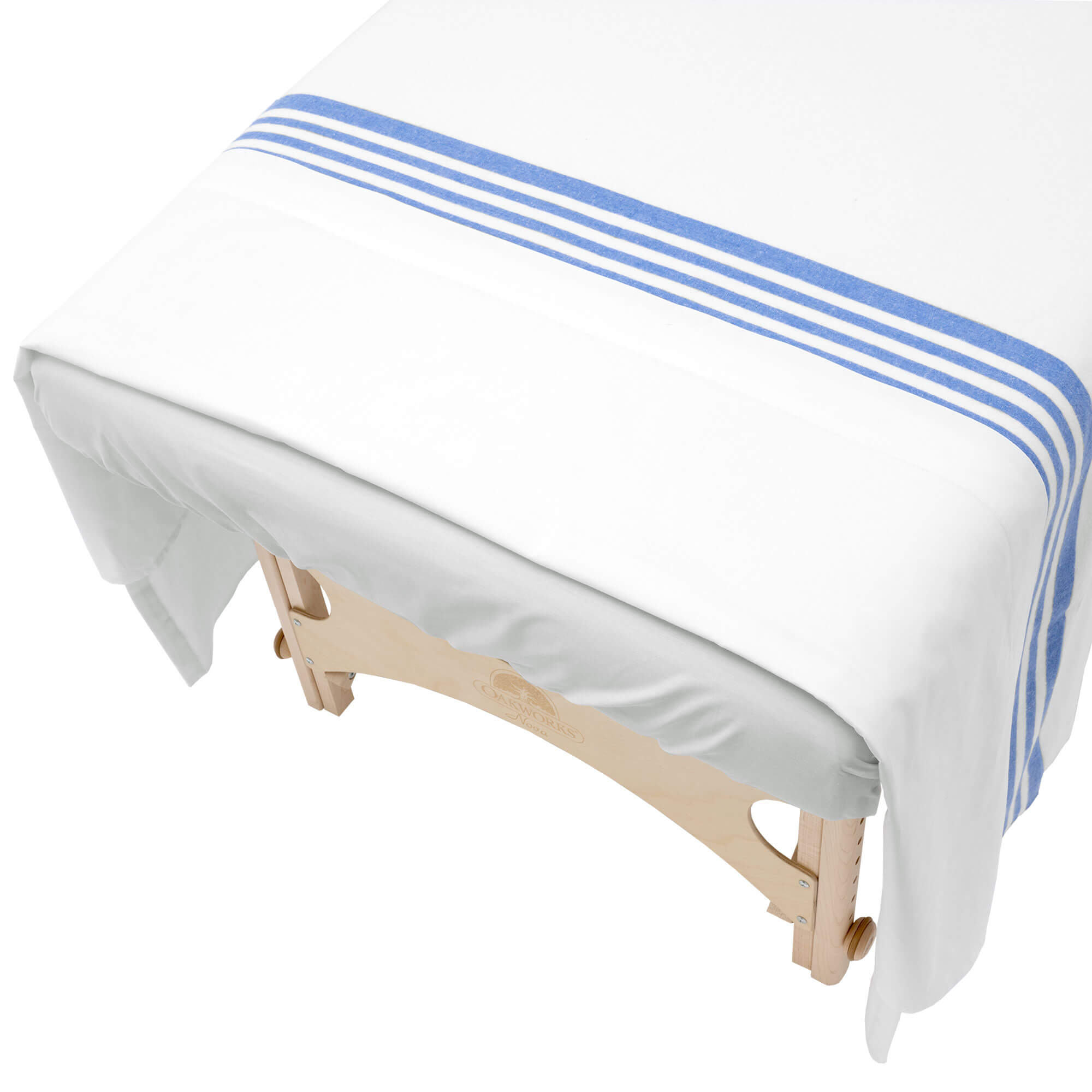 BodyBest Flannel Hospital blanket displayed at on treatment table