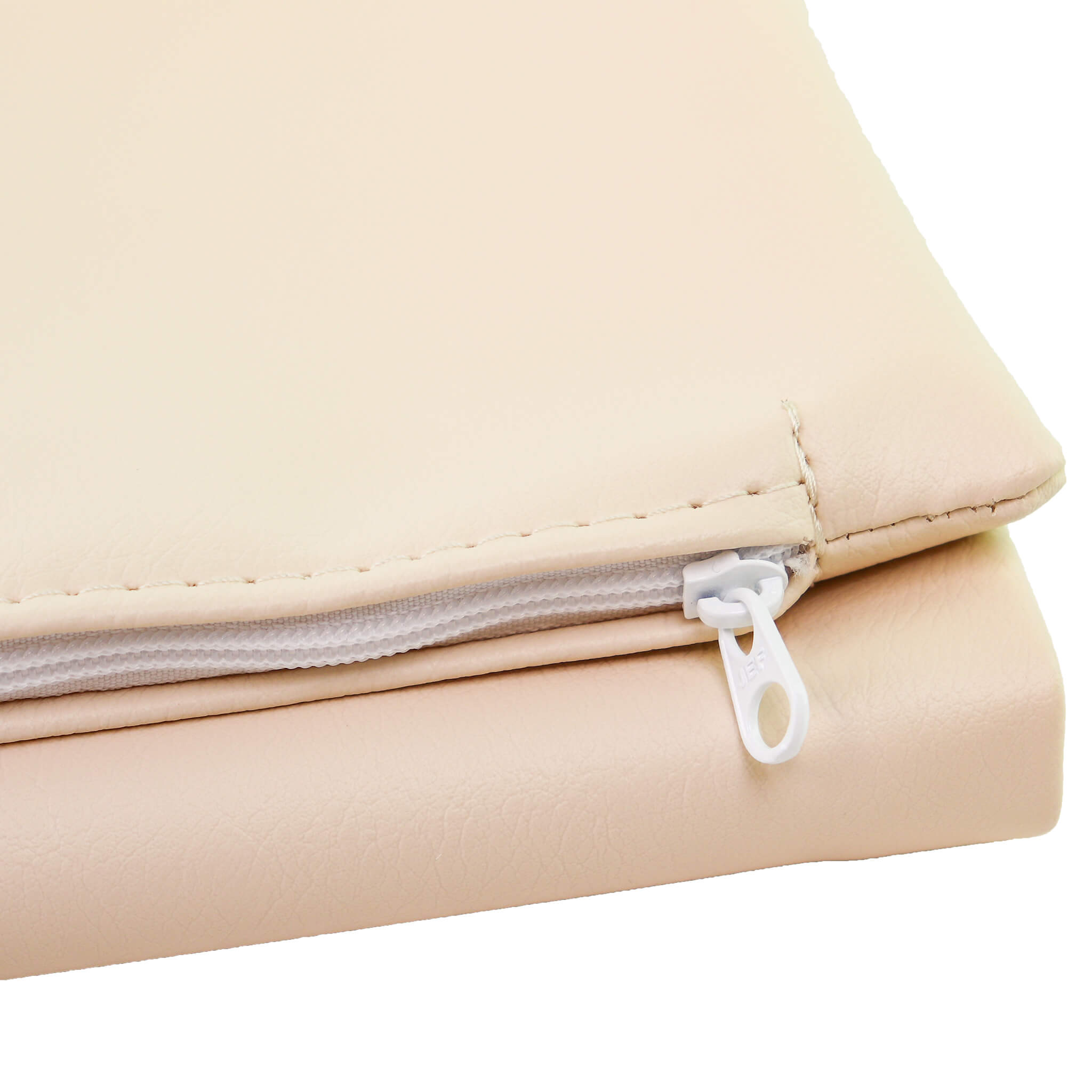 BodyBest Vinyl Protective Heating Pad Cover close up of Zipper and seam