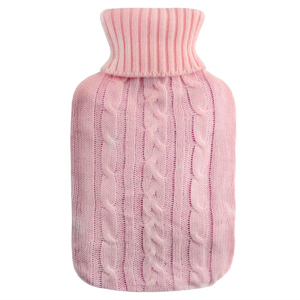 2L hot water bottle with pink cover