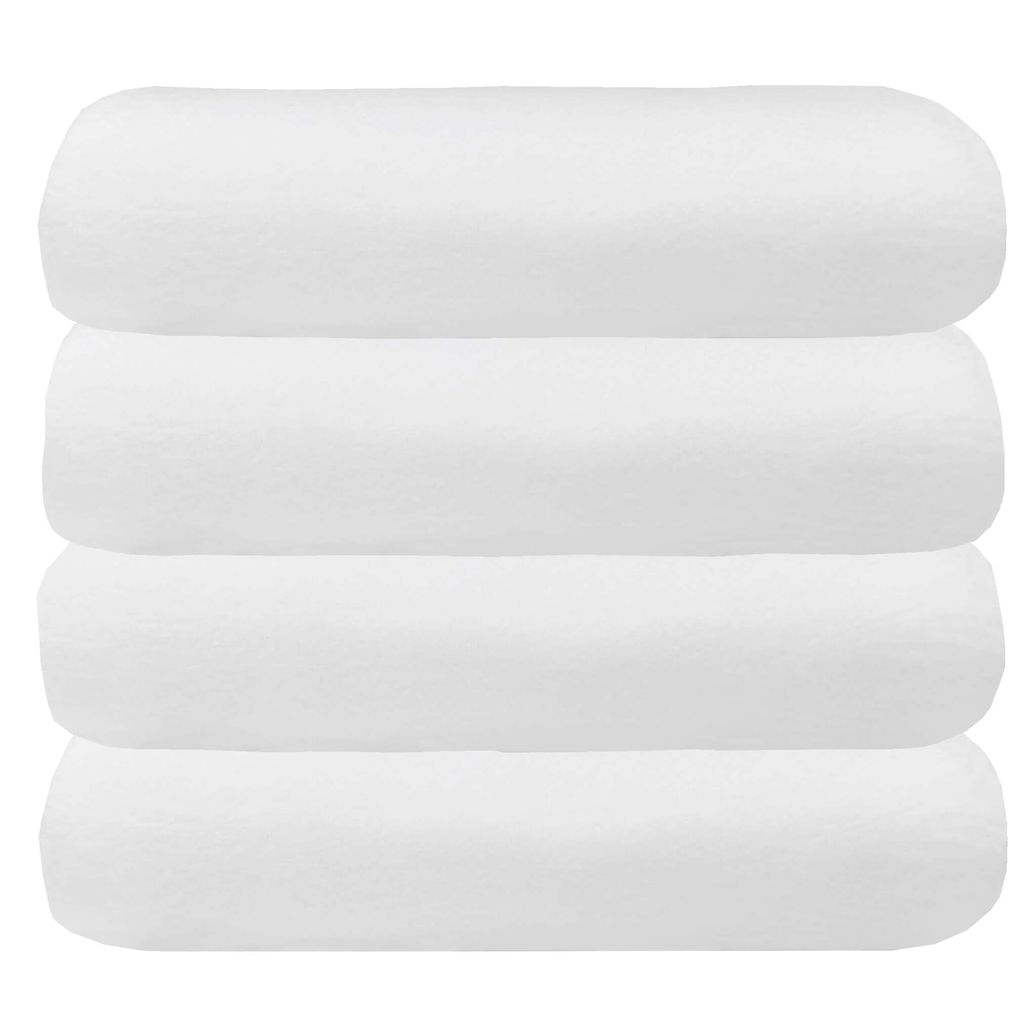 Premium White Polar Fleece Blanket stacked