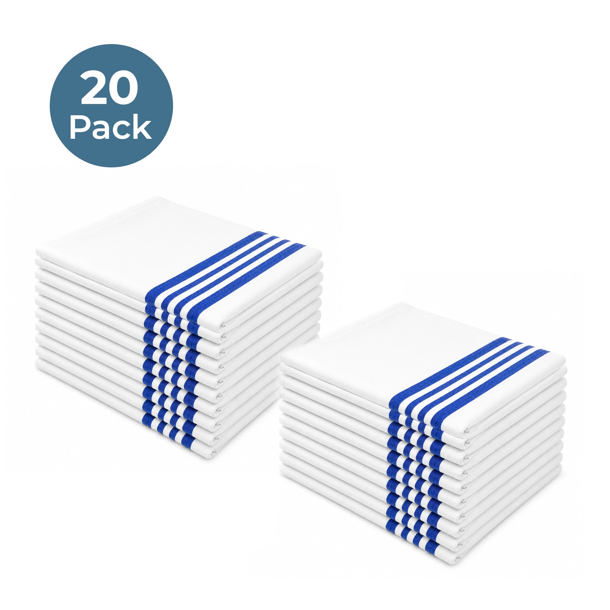 Stack of 20 Body Best Flannel Hospital Blankets Folded for Bulk Commercial or Medical Use