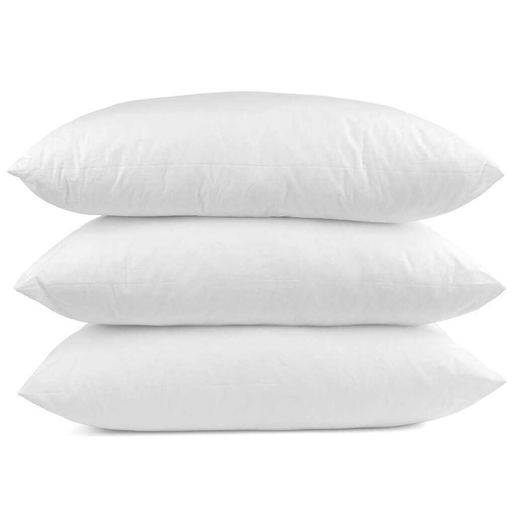 20 oz Dacron Filled Pillows 20 x 26 inches 3 stacked