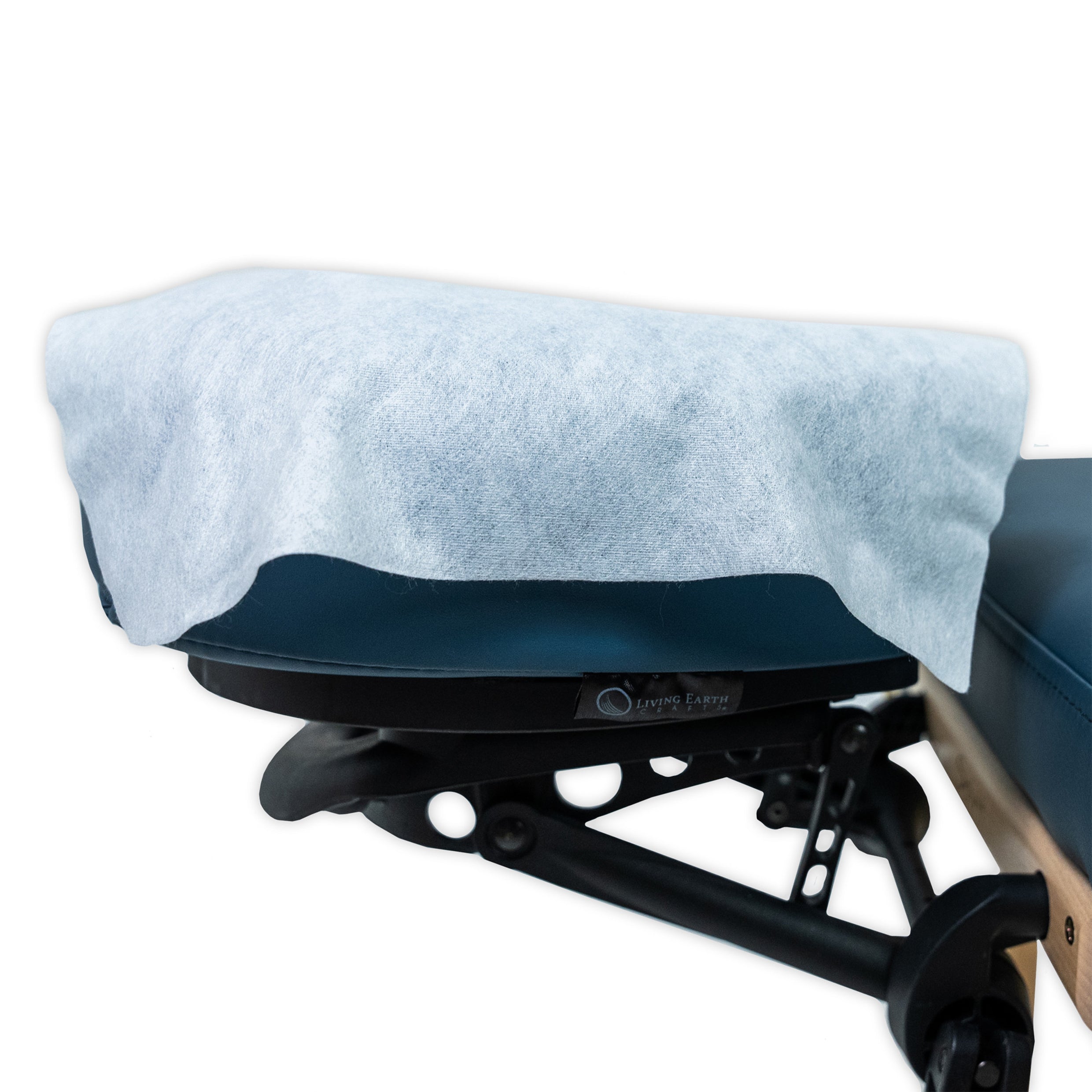 Side view of Earthlite flat diisposable head rest cover