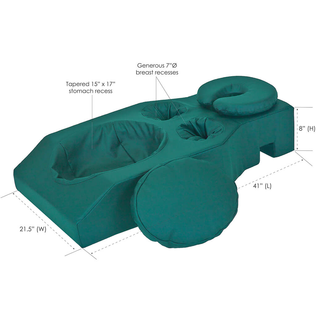 Earthlite Pregnancy Bolster measurements from WR Linens