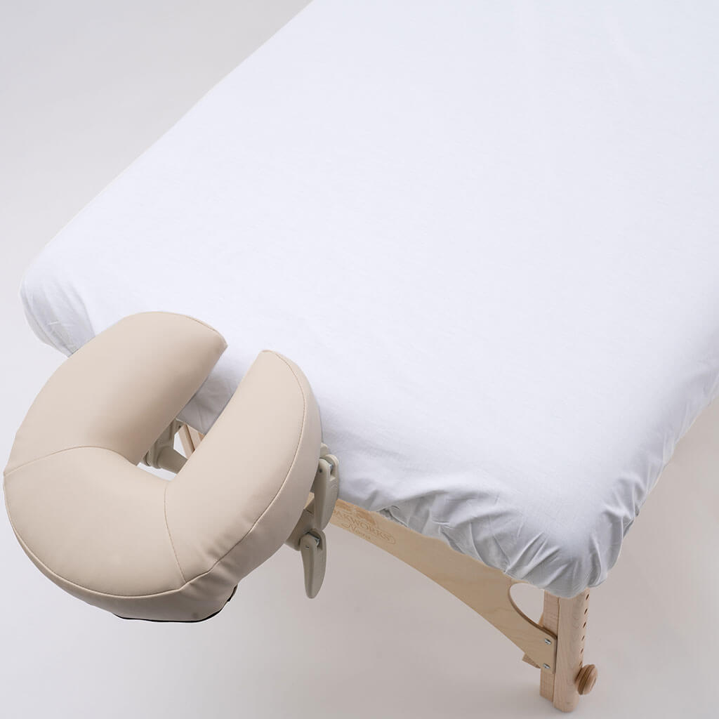 T200 Percale Fitted Spa Table Sheets full table