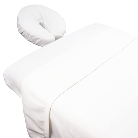 BodyBest Microfibre Flat Spa Table Sheets 56x87 White