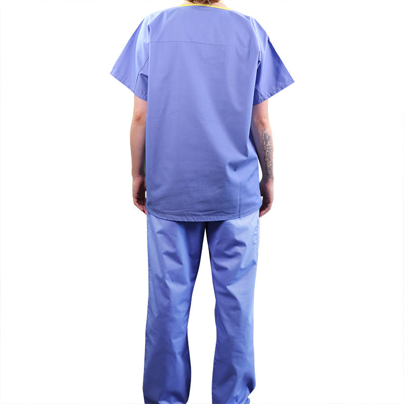 BodyBest V Neck Scrub Suit back view on model