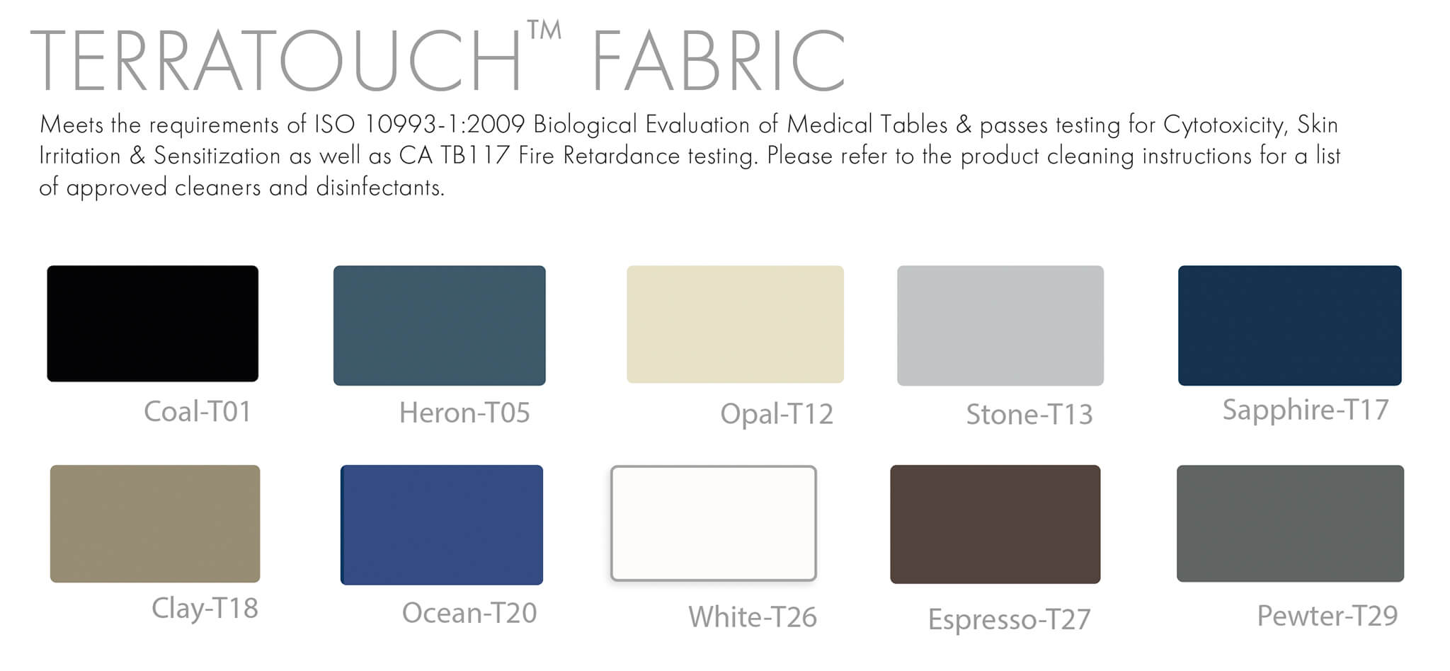 Terratouch fabrich choices from WR Linens